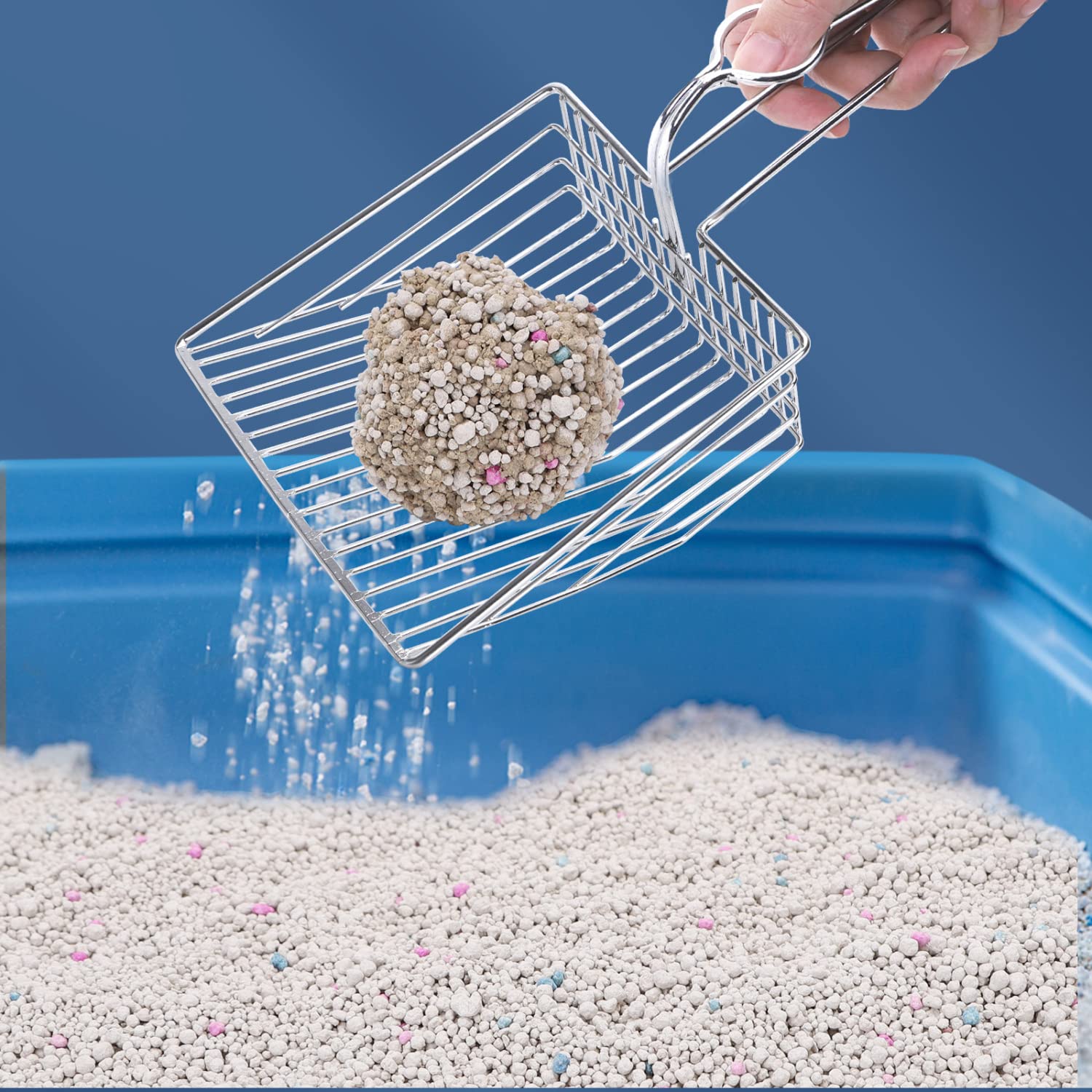 Nobleza Paletta Per Lettiera Gatti - Acciaio Inox, Setaccio Rapido, Design Ergonomico - Foto 6