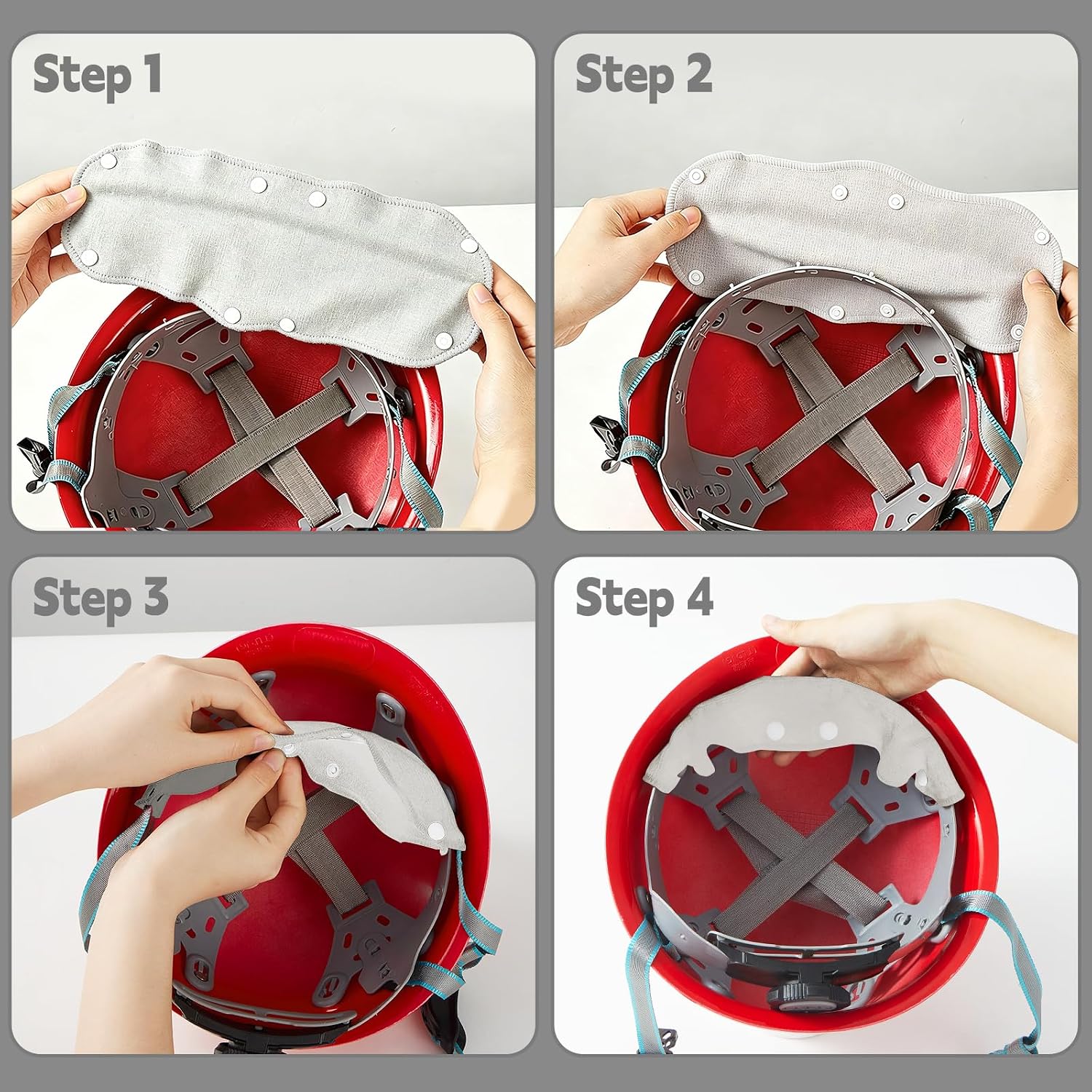 Hard Hat Sweatband, 9 Pack Hardhat Sweatband, Cotton Liner Hard Hat, Washable Sweatband for Hard Hats, Reusable Sweat Liners for Helmet Users