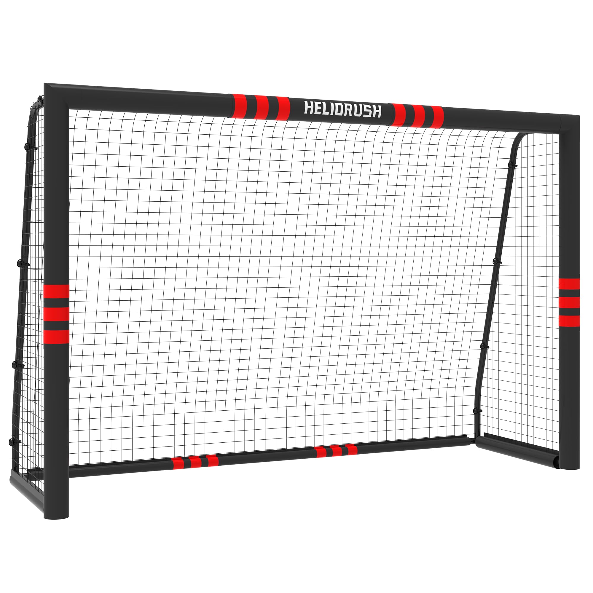 HELIORUSH Fußballtor - Anti-Rost Stahlrohr Wetterfestes Fussballtor mit EPE-Polsterung & 33-Strängigem PE-Netz - Profi Fussballtore für Garten Kinder Outdoor inkl. U-Erdnägel 180 x 120 cm