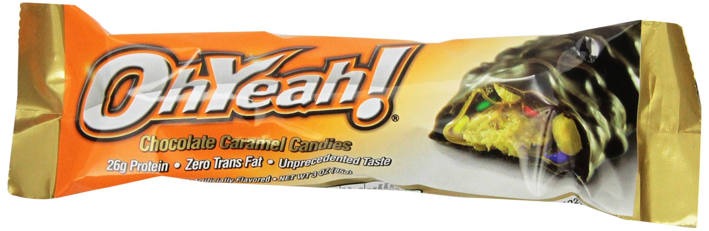 One Brand ISS Nutrition Oh Yeah! Bars, Chocolate Caramel Candies, 12-Count