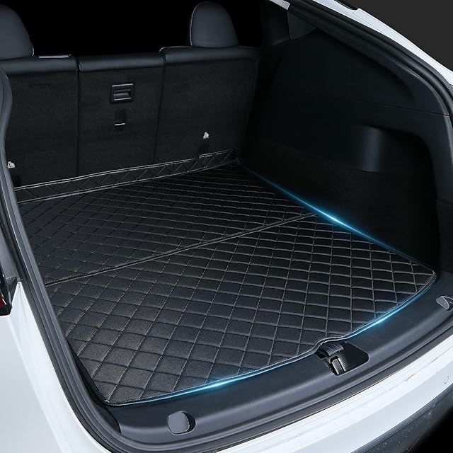 Tesla Model Y maty bagażnikowe, wodoodporne, antypoślizgowe maty ochronne z tkaniny Oxford, lekki materiał, neutralny zapach, akcesoria do Tesli Model Y