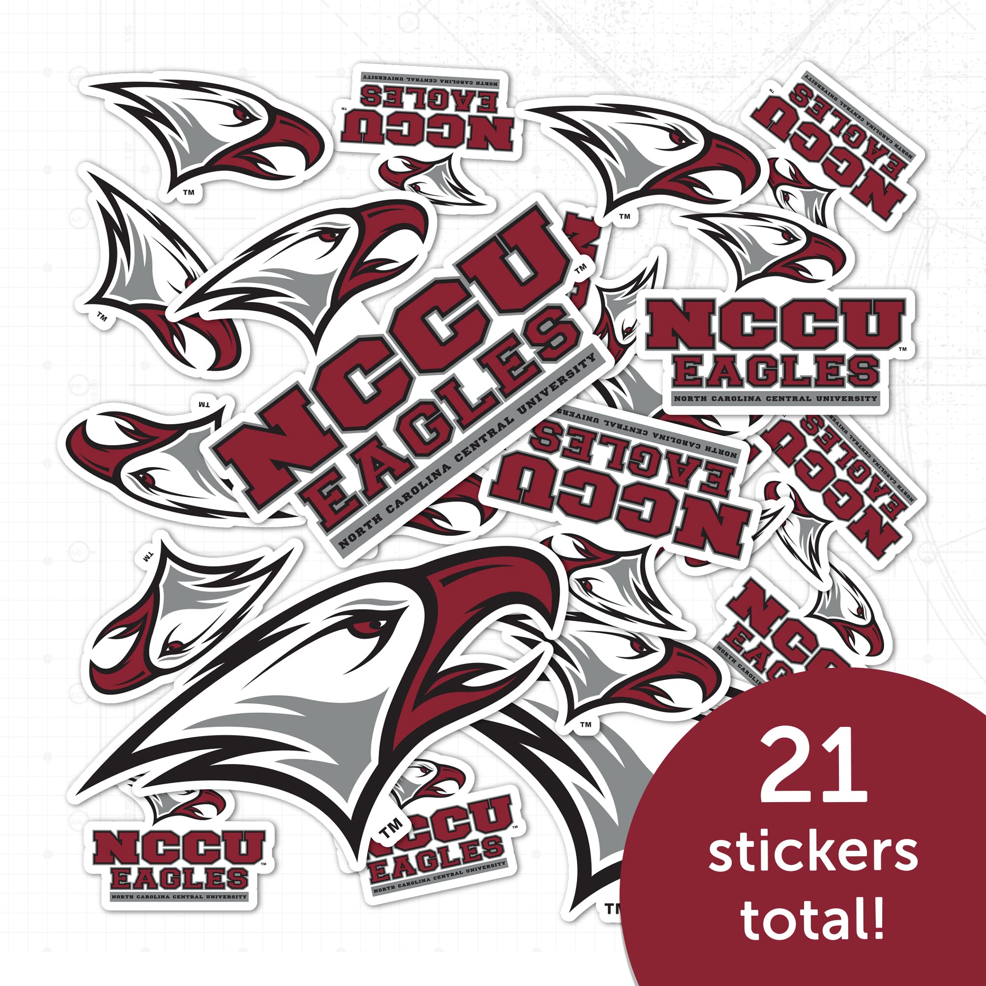 North Carolina Central University Sticker Sheet – 9 Vinyl Decals For Laptop, Water Bottle, Car & Scrapbooking - View #8