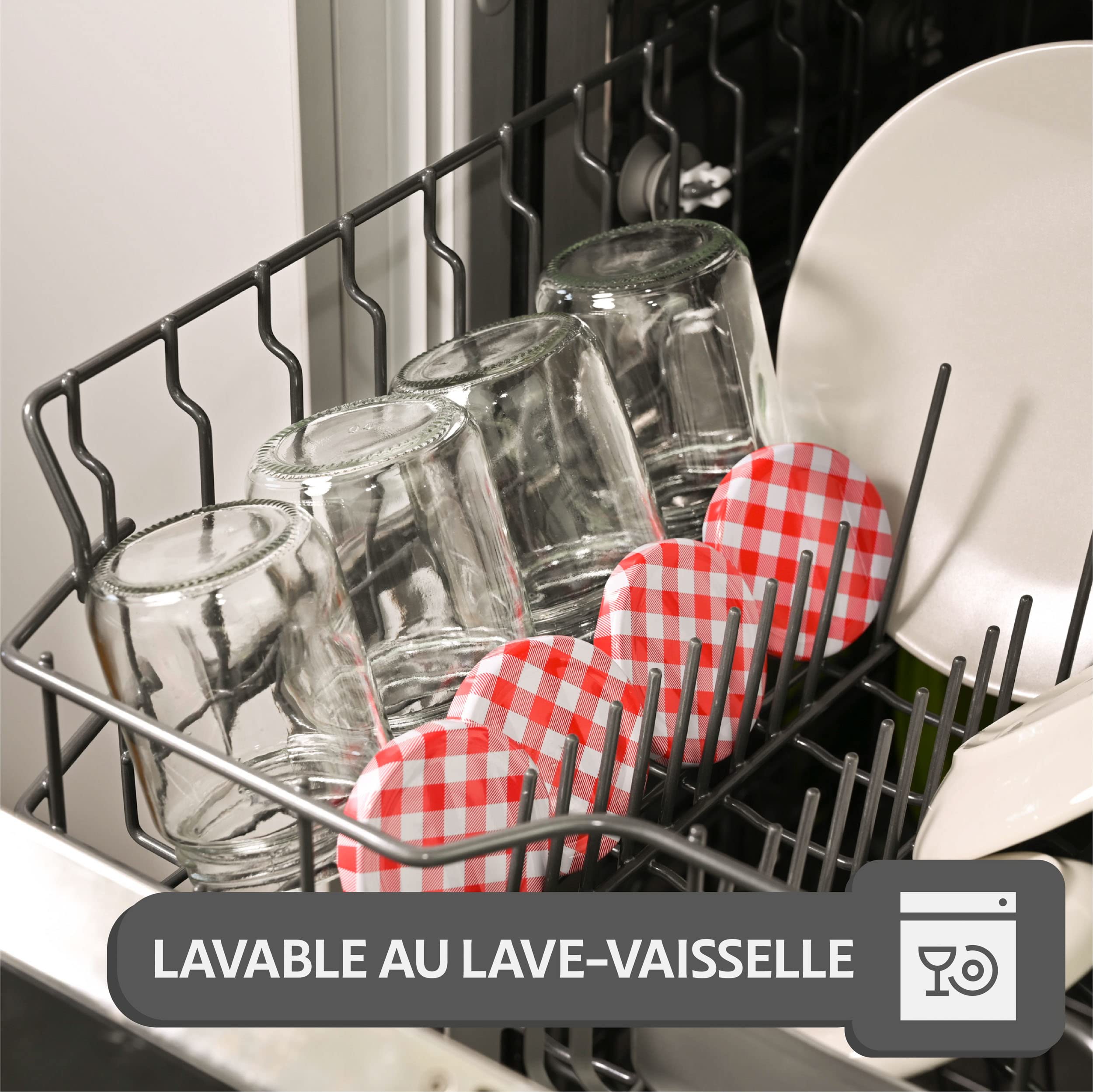 Praknu 25 Pots à Confiture de 230ml - Avec Étiquettes et Marqueur - Hermétique - Lavable au Lave-vaisselle - Idéal comme Cadeau