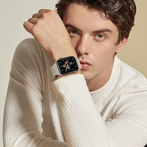 Miniatura 6 de Correa de reloj de silicona compatible con Apple Watch Band de 1.496 in, 1.575 in, 1.614 in, 1.654 in, 1.732 in, 1.772 in, correa de reloj deportiva