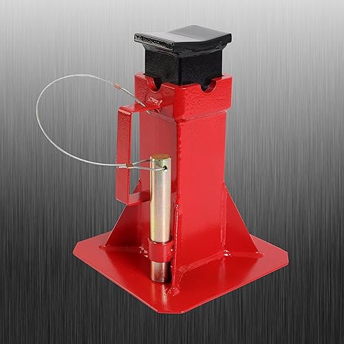 Miniatura 5 de Torin ATZ120005B - Soporte para gato automotriz de altura ajustable estilo pasador, capacidad de 12 toneladas (26,400 libras), rojo, 1 par