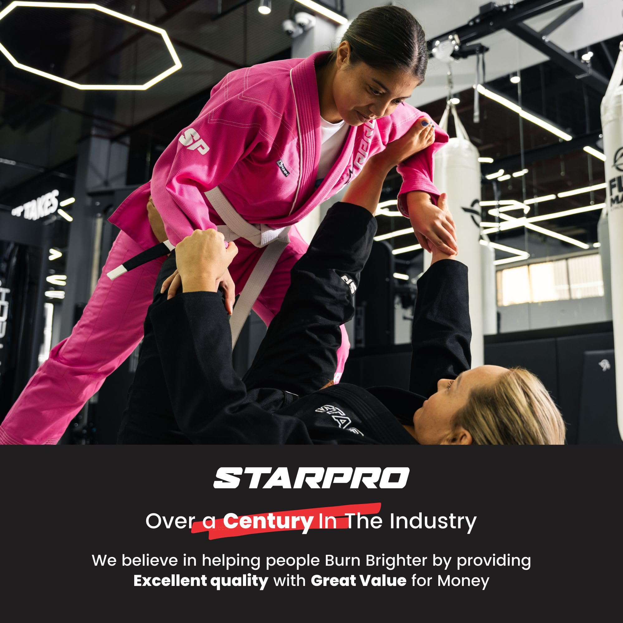 Starpro pas do stopniowania sztuki walki | 7 ściegów bawełna | 9 kolorów | Lekka konstrukcja do treningu karate Judo Taekwondo i konkursu | 240 cm 280 cm 320 cm (Czarny, 320cm)