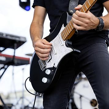 TARIO Electric Guitar 22 Frets, Mahogany Body, Roasted Maple Neck, S-S-H Pickups, 5-Way Switch, Synchronized Tremolo Bridge Solid Body Electric Guitar