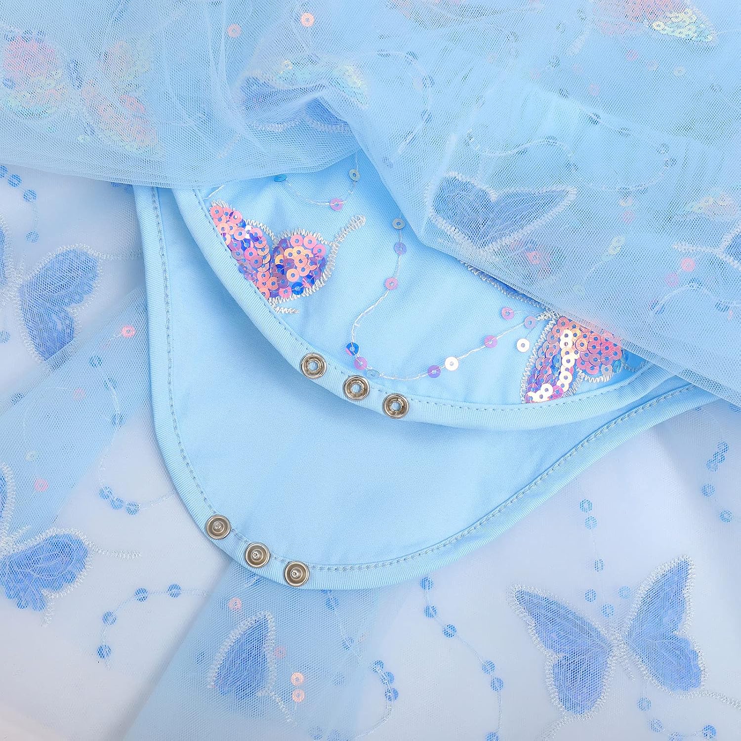 ODASDO Ballet Leotard with Tutu Skirt for Girls Dance Gymnastics Camisole Bodysuit Sparkly Butterfly Training Outfit - Image 6