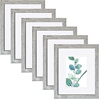 Vista 36 de SESEAT Juego de 6 portarretratos de 8 x 10 pulgadas, para fotos de 5 x 7 pulgadas con paspartú o de 8 x 10 pulgadas sin paspartú para pared o mesa