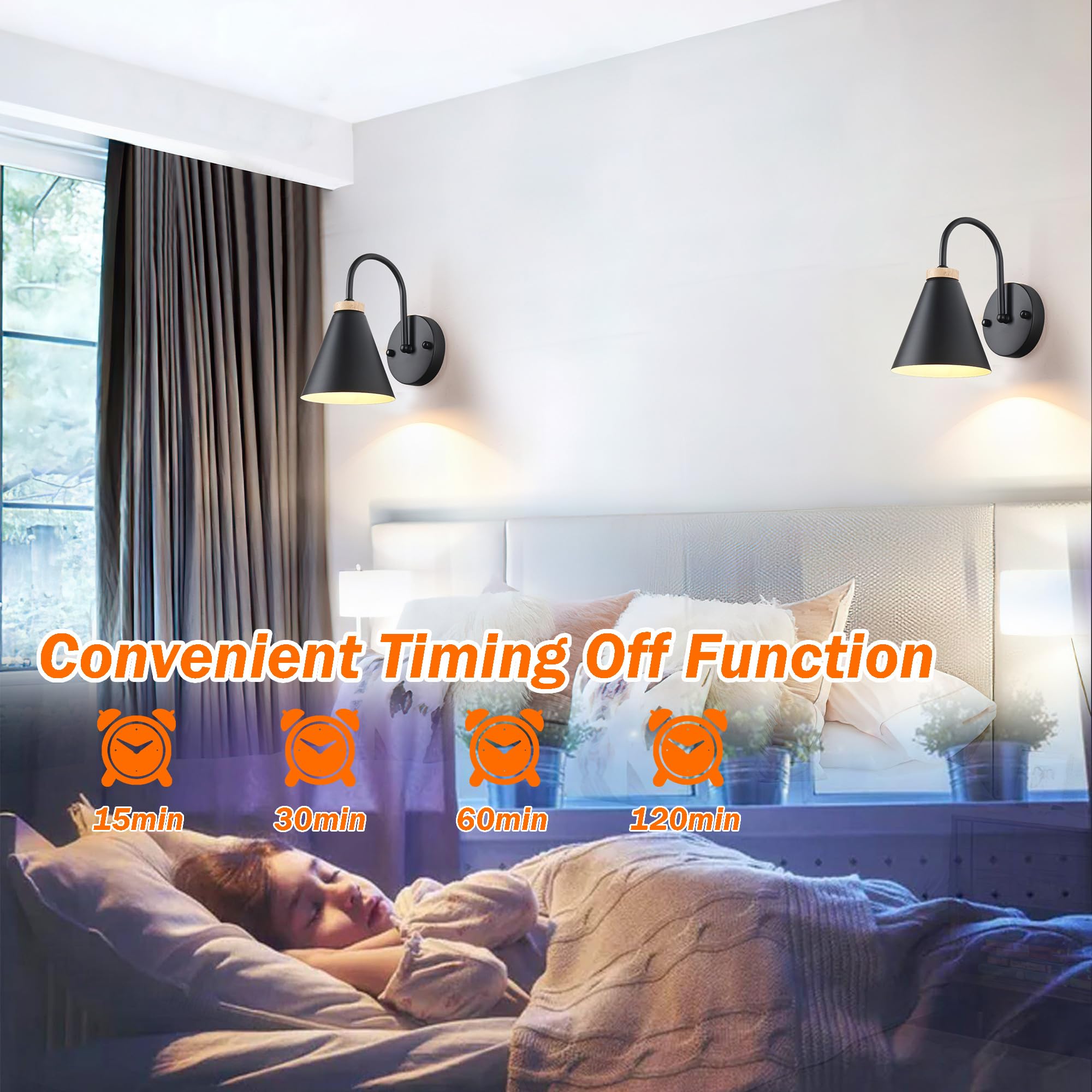 Battery Operated Wall Sconces Set Of 2 With Remote - Dimmable Wireless Wall Lights For Bathroom, Bedroom, No Wiring