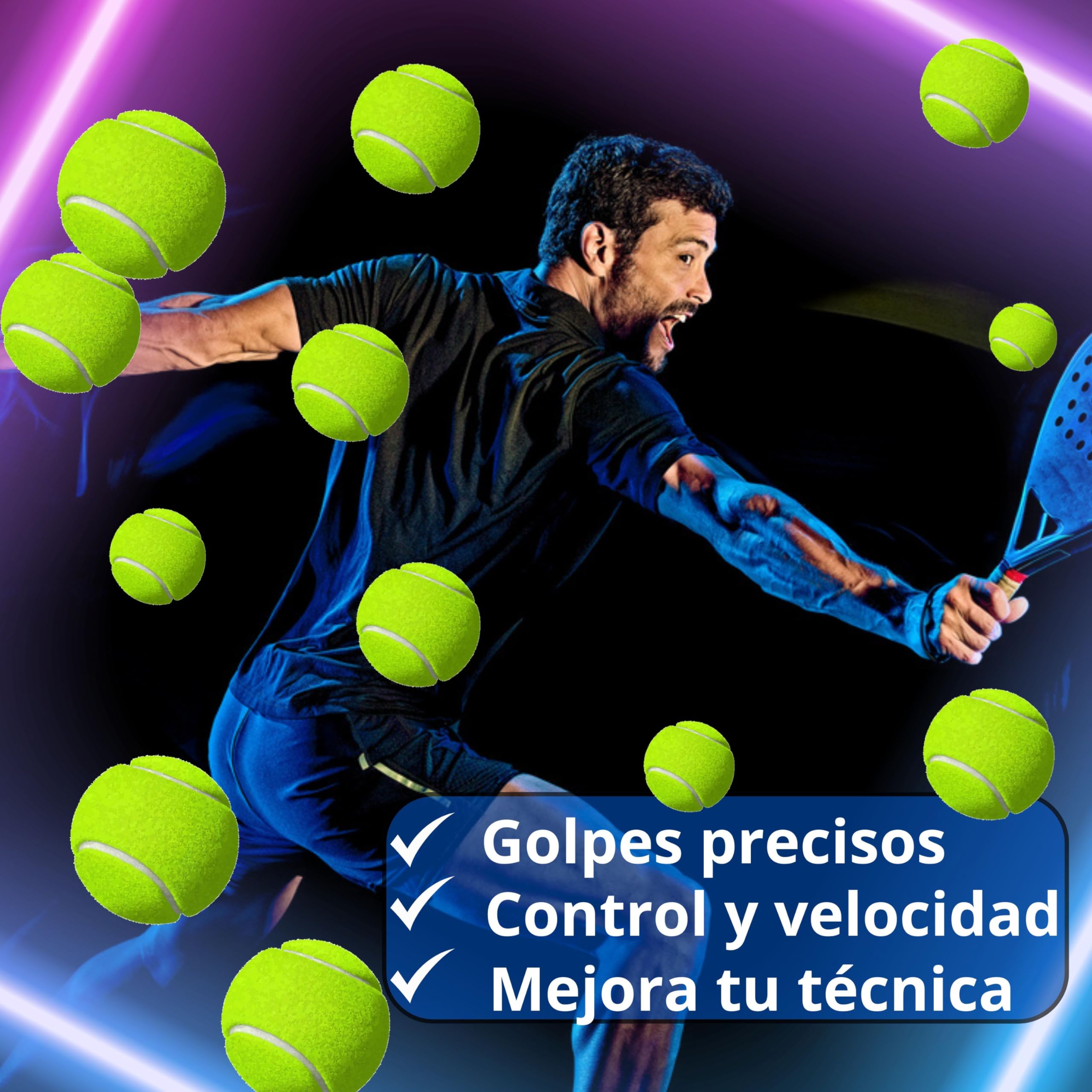 Pelotas de pádel, Botes presurizados de 3 Bolas, Alta Durabilidad, Rebote Constante, presión Estable, aptas para Entrenamiento, competición, Indoor y Outdoor, Pelotas Premium de pádel