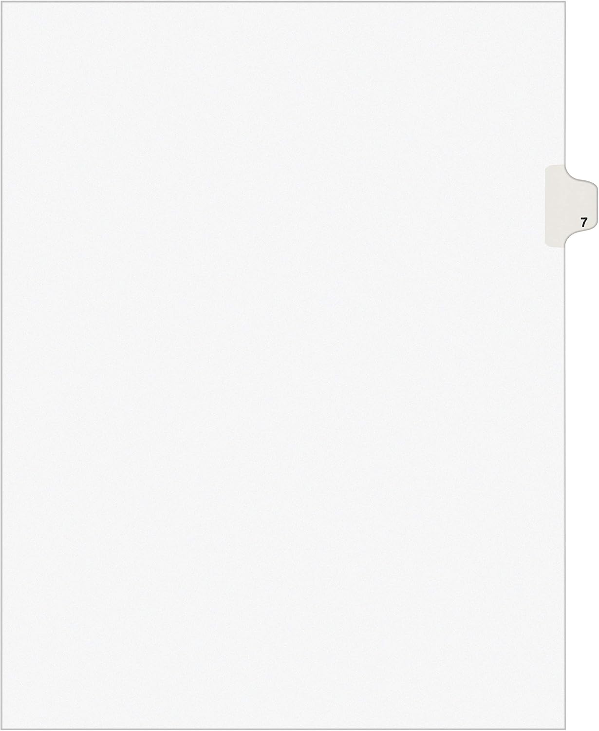 Avery Individual Legal Exhibit Dividers, Avery Style, 7, Side Tab, 8.5 x 11 inches, Pack of 25 (11917),White : Binder Index Dividers : Office Products
