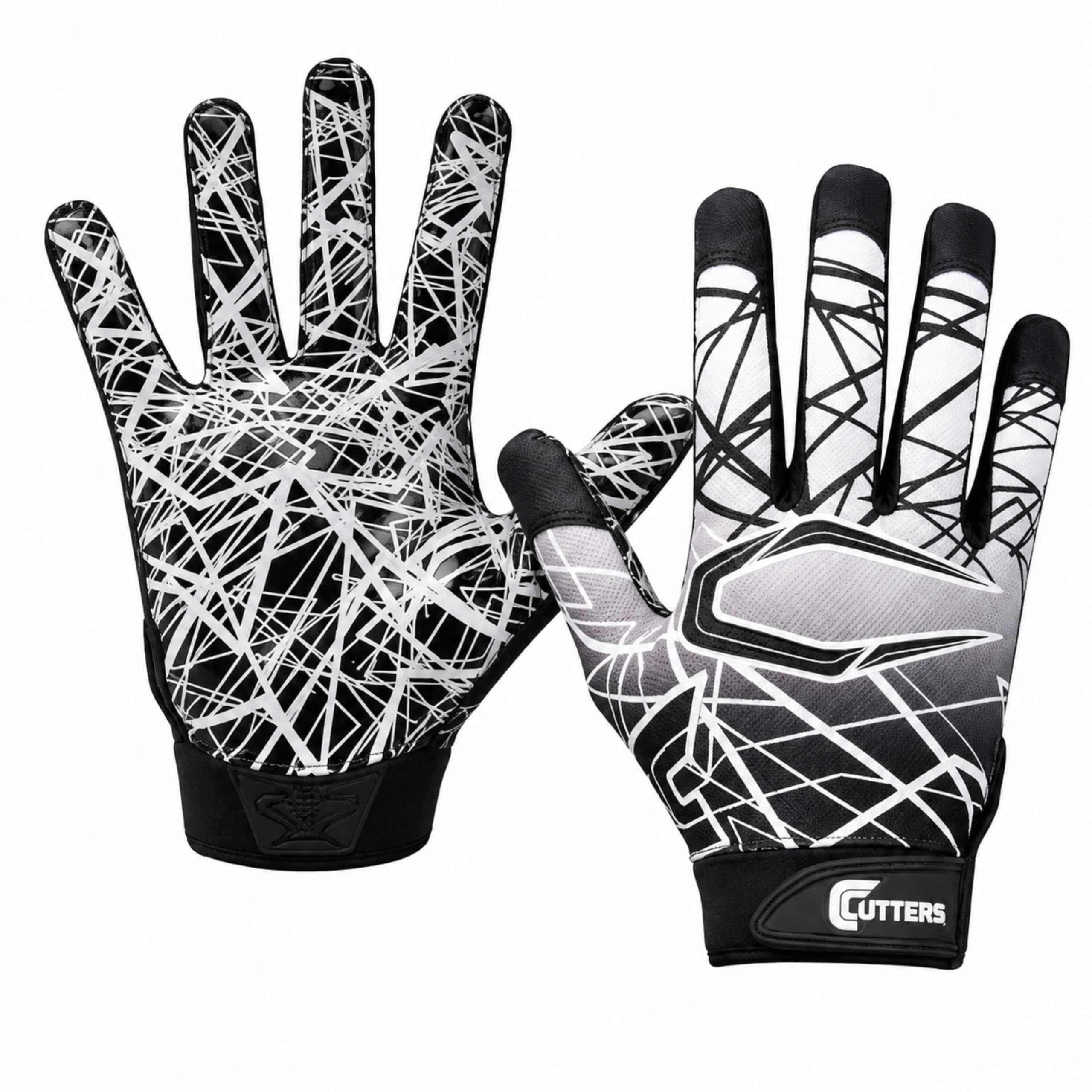Guantes de fútbol en silicona, talla para jóvenes y adultos, 1 par, de Cutters.