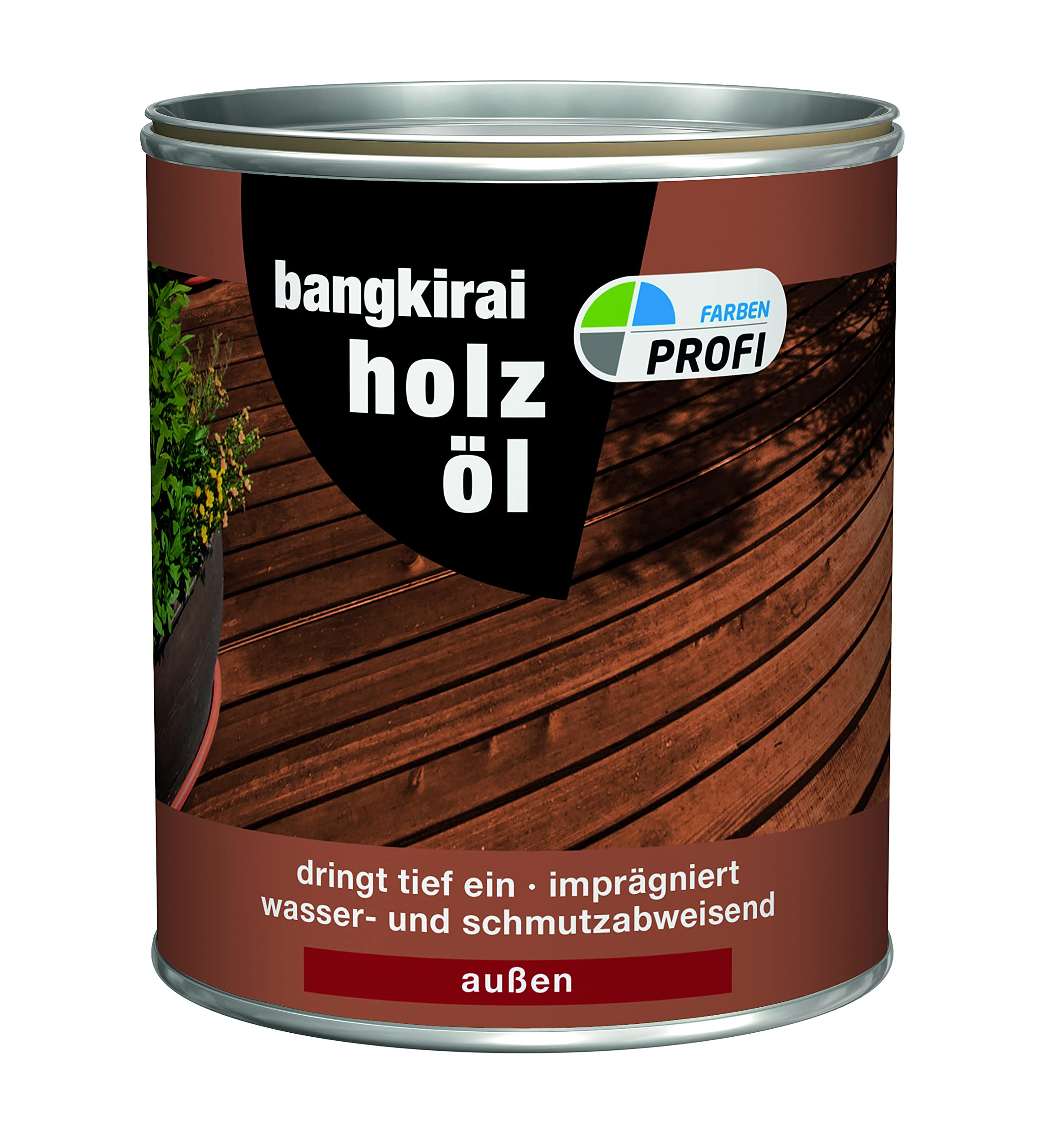Holzöl / PROFI Farben Holzöl Lasur Bangkirai 750 ml