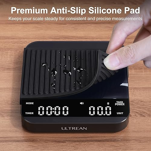 Miniatura 7 de Ultrean Mini Coffee Scale with Timer, Rechargeable Espresso Scale, 2kg/0.1g Accurate Scale for Espresso and Pour-Over Coffee, Portable Digital