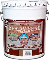 Ready Seal 525 Dark Walnut 5-Gallon Exterior Wood Stain & Sealer - Semi-Transparent Oil-Based, No Laps/Streaks for Decks, Fences, Siding