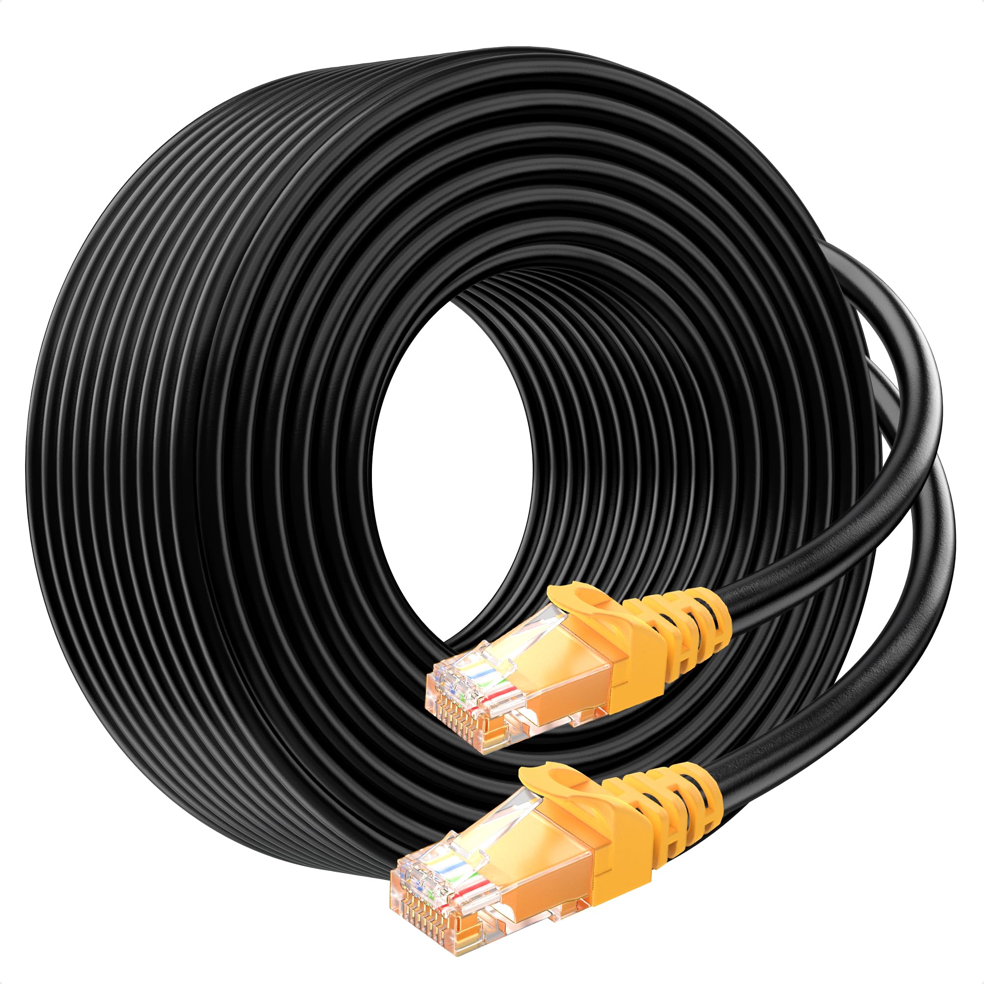 Cable Matters Cable Ethernet Cat 6A de cobre puro de 10 Gbps 24 AWG para exteriores, 61 m