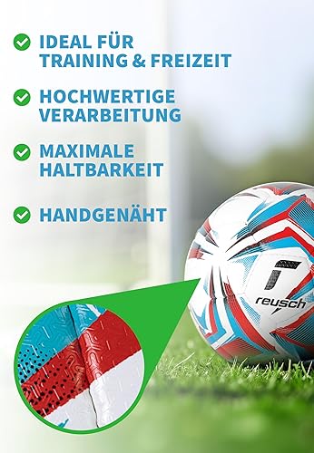 Miniatura 2 de Reusch Football Attrakt Infinity - Pelota de entrenamiento cosida a mano para entrenamiento y ocio con forma estable, excelente estabilidad a la