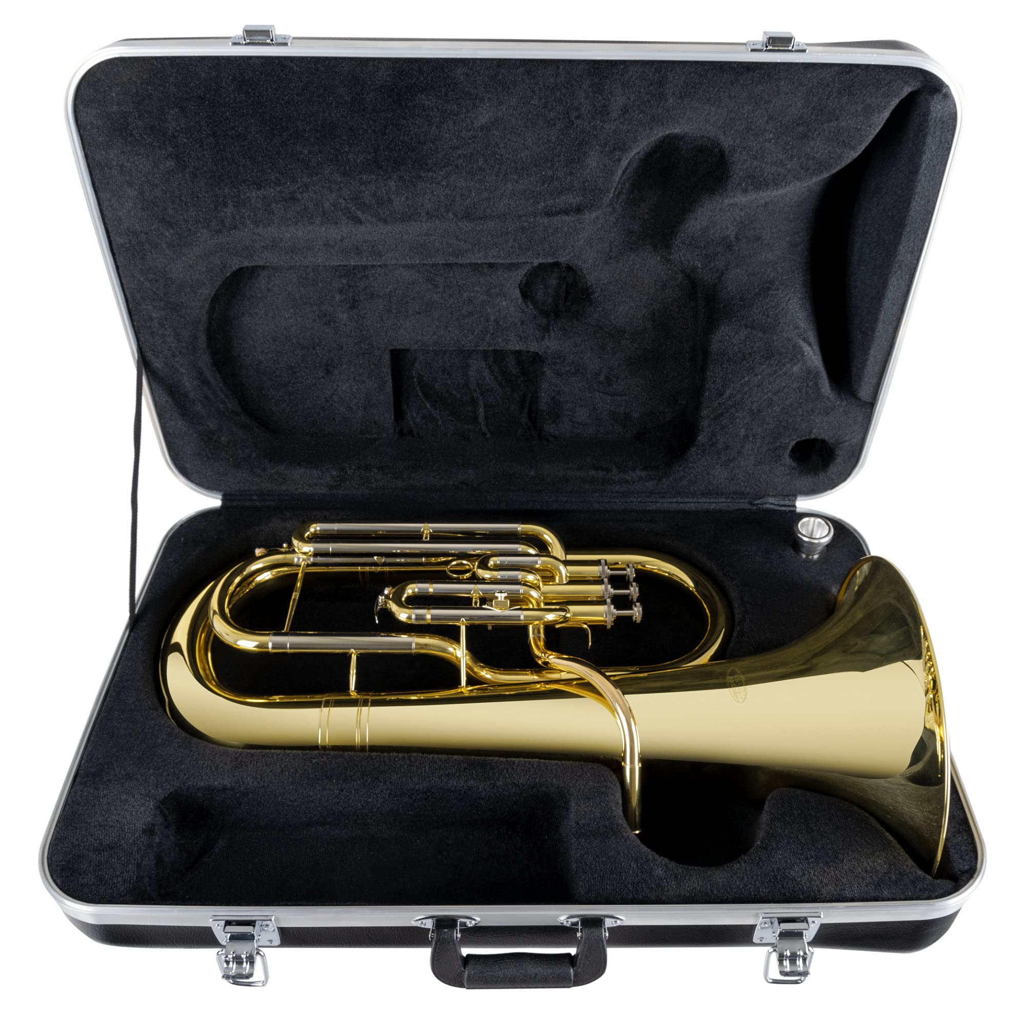 Classic Cantabile EU-1030L Euphonium - Euphonium laqué en Sib - En laiton - Perçage : 14,4 mm - Pavillon Ø : 300 mm - Pistons en acier inoxydable - Avec étui rigide