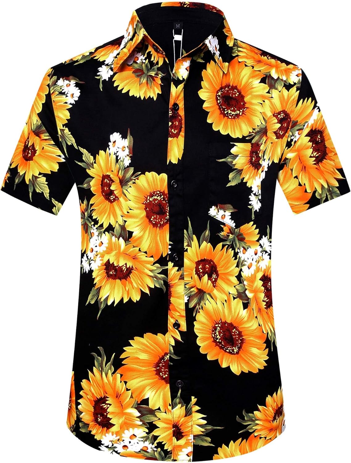 PEGENO Men's Flower Casual Button Down Short Sleeve Hawaiian Shirt - Image 4