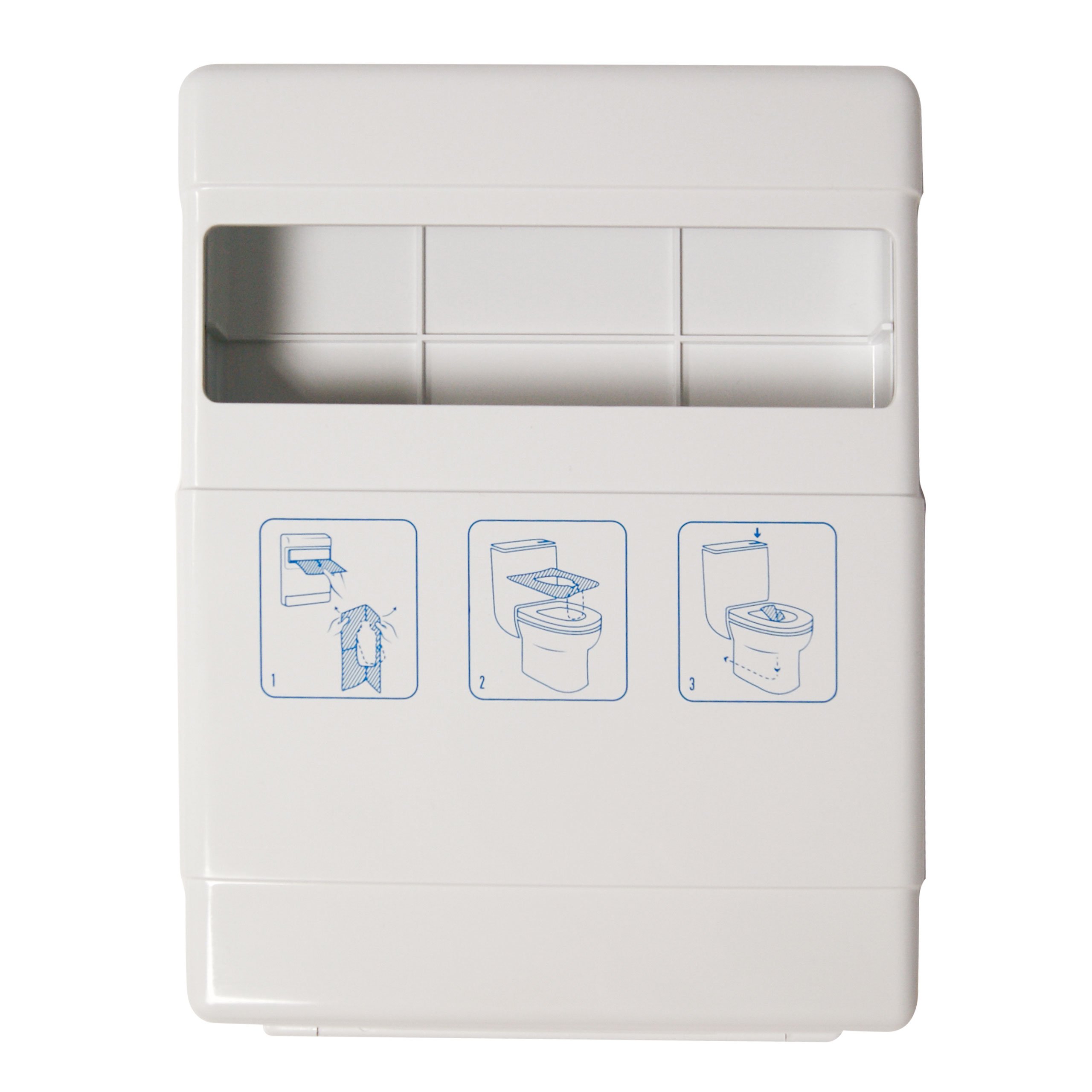 Sanitaires Commerciaux - Distributeur de Couvre-Sièges de Toilette - Fixation Murale - Blanc