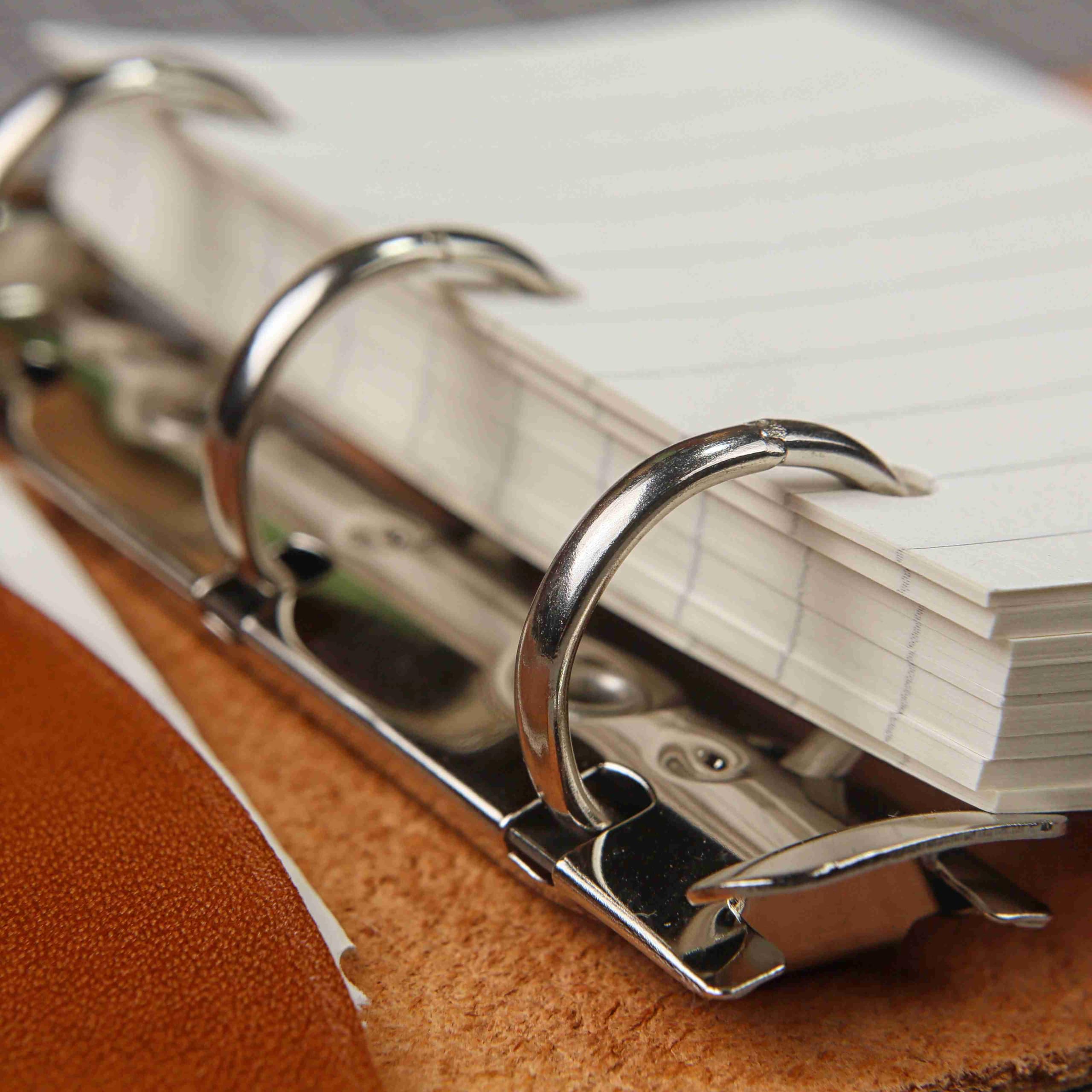 Amazon.co.jp: A8サイズ ミニシステム手帳 本革 3リングバインダー