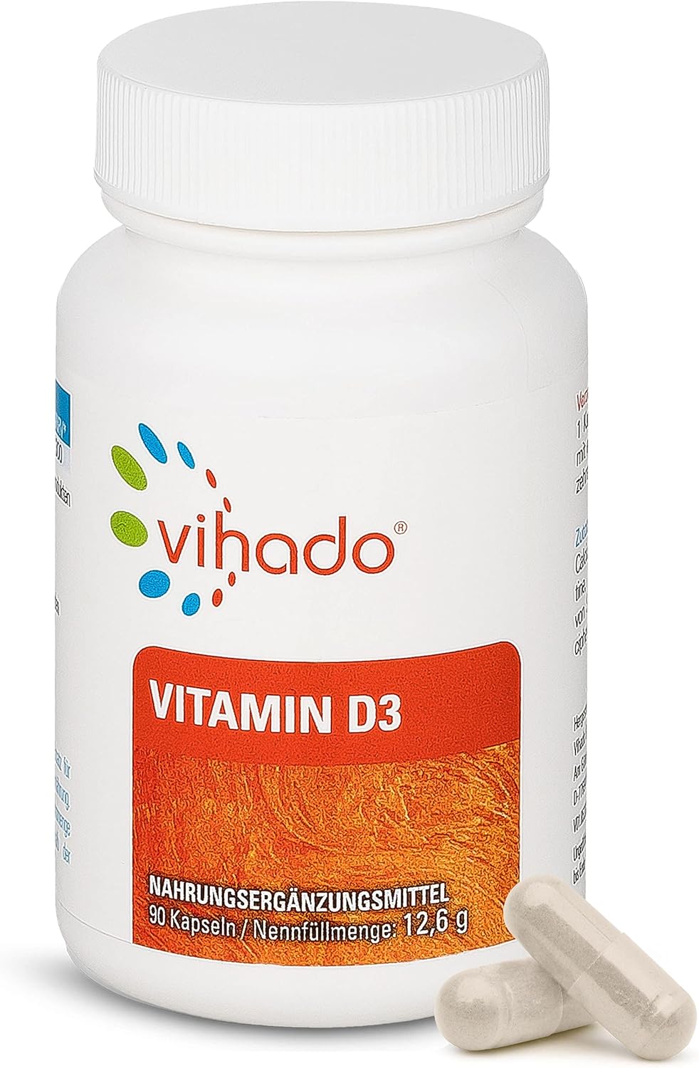 Vihado Vitamin D3 Kapseln – hochdosiertes Vitamin D mit 300% des