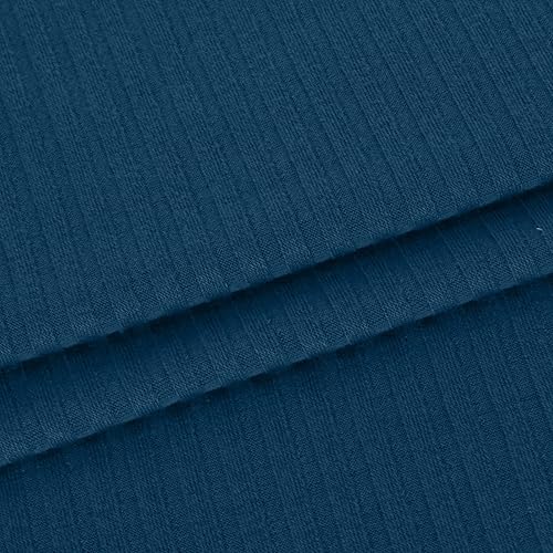 Miniatura 8 de Women's Long Sleeve Crewneck Dresses Solid Color Ribbed Casual Knit Sweater Dress Winter Loose Swing Midi Dress