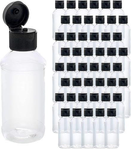 U.S. Art Supply Botellas de plástico PET de 4 onzas con tapa abatible, sin BPA, aptas para alimentos, plástico de grado médico, pintura acrílica