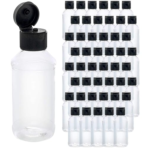 U.S. Art Supply Botellas de plástico PET de 4 onzas con tapa abatible, sin BPA, aptas para alimentos, plástico de grado médico, pintura acrílica