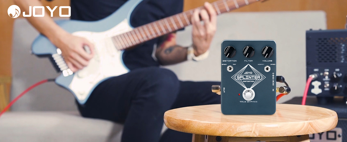 JOYO Distortion Guitar Effect Pedal with Selectable MOSFET & FAT