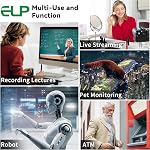 ELP 5-50mm 10X USB Zoom Camera 12mp Manual Zoom Webcam for Computer 1080P 120fps Variable Focus Lightburn Camera High Speed USB2.0 PC Cam Varifocal USB Security Webcamera for Video Conference