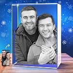 STRONGUS Personalized 3D Crystal Photo Gift, Custom Engraved Picture in Premium Optical Crystal, Laser Engraved Photo Keepsake, Personalized Memory Display, Custom Crystal Decoration