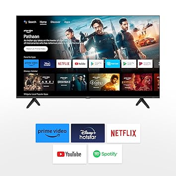 Acer 139 cm (55 inches) Advanced I Series 4K Ultra HD Smart LED Google TV AR55GR2851UDFL (Black)