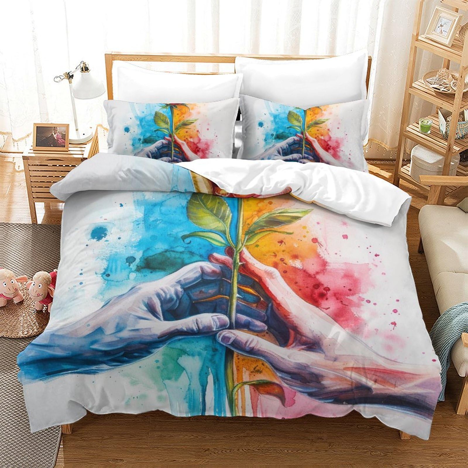 Parure de lit motif roses 3D pour transformer l'ambiance de votre chambre