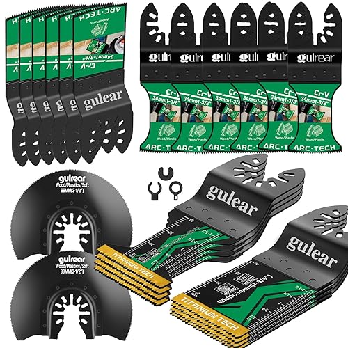 Miniatura 8 de 15 hojas de sierra oscilantes universales para herramientas oscilantes, multiherramienta oscilante, hojas de sierra de liberación rápida para madera