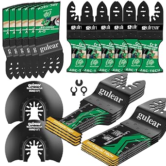25PCS Titanium Oscillating Tool Blades Quick Release Multi Tool Blades Kits