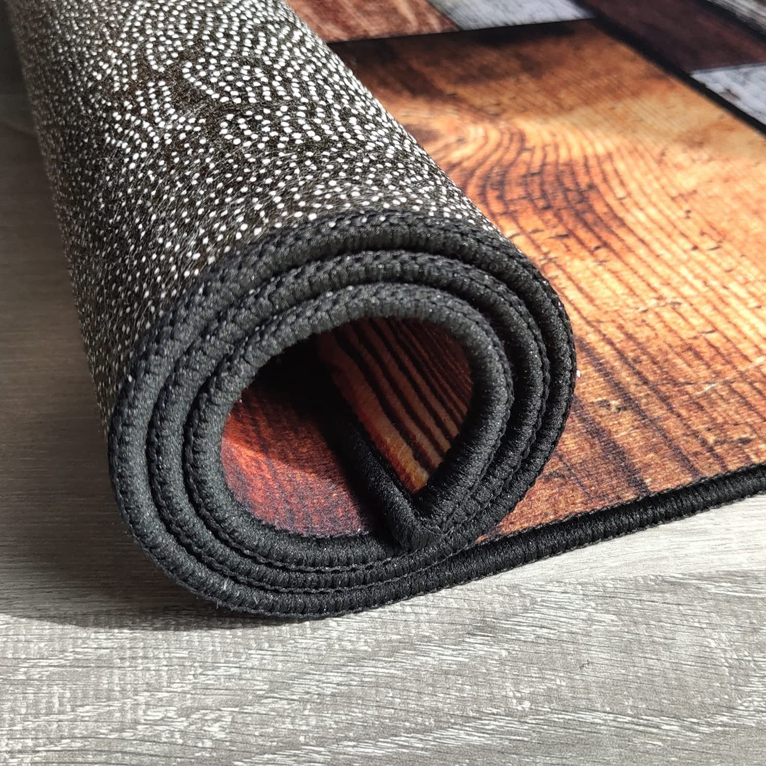Teppich Läufer Flur Meterware Abstrakt Teppichmatten 80x200CM Lila Kücheläufer rutschfest Lang Teppichläufer Waschbar Kurzflor Polyester Korridor Schlafzimmer, Anpassbar Breite 40-120cm