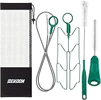 Vista 10 de Kit de limpieza de vejiga de hidratación, juego de limpiador de vejigas de agua con cepillo largo flexible para manguera, válvula de mordida pequeña