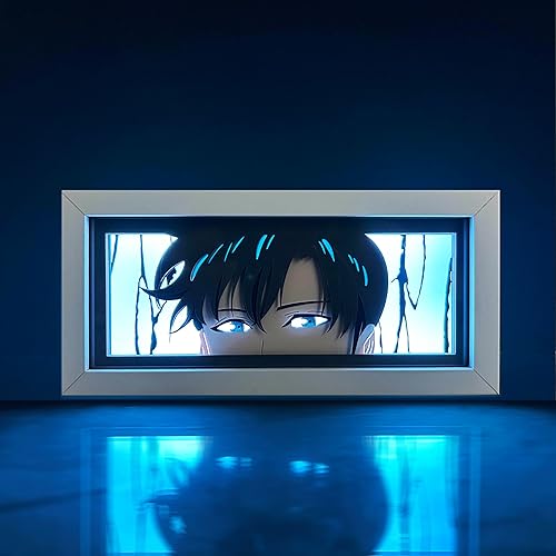 Sung Jinwoo Otaku Caja de luz  Nivelación individual  Figura de lámpara de anime, luz nocturna de 16 colores RGB LED  Regalo de decoración de