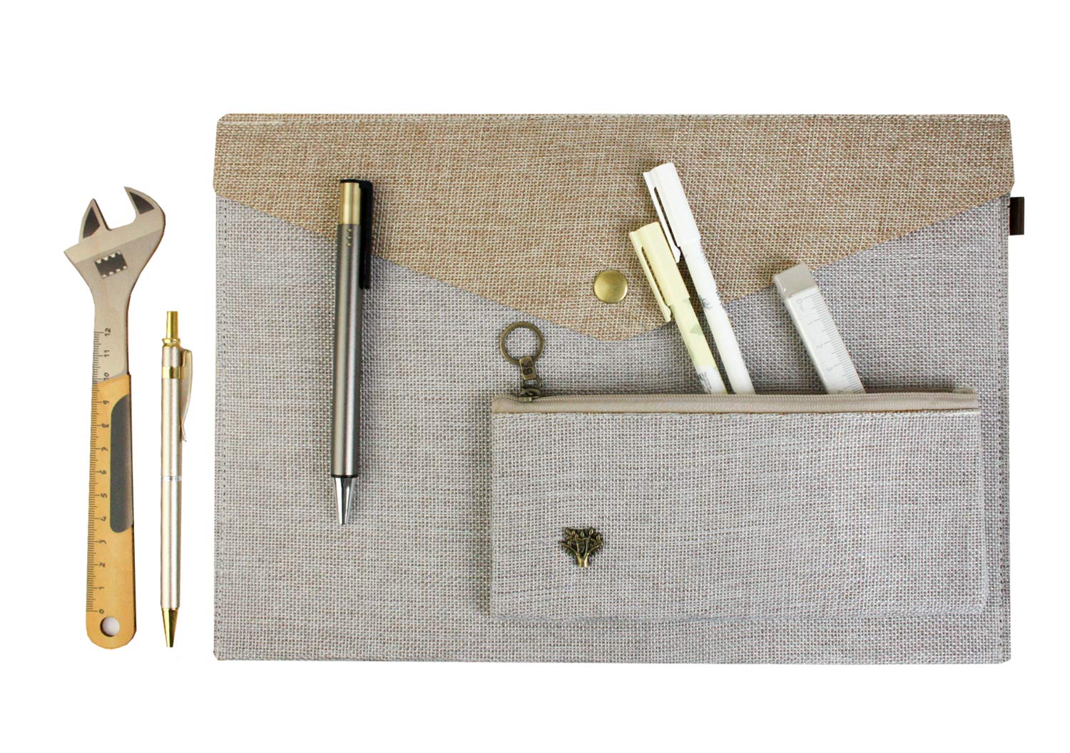 Schreibwaren-Geschenkset – Inkl. Stifthalter, Tagebuch, Textmarker, Druckbleistift, Kugelschreiber, Schere & Mehr, Verpackt Im Band