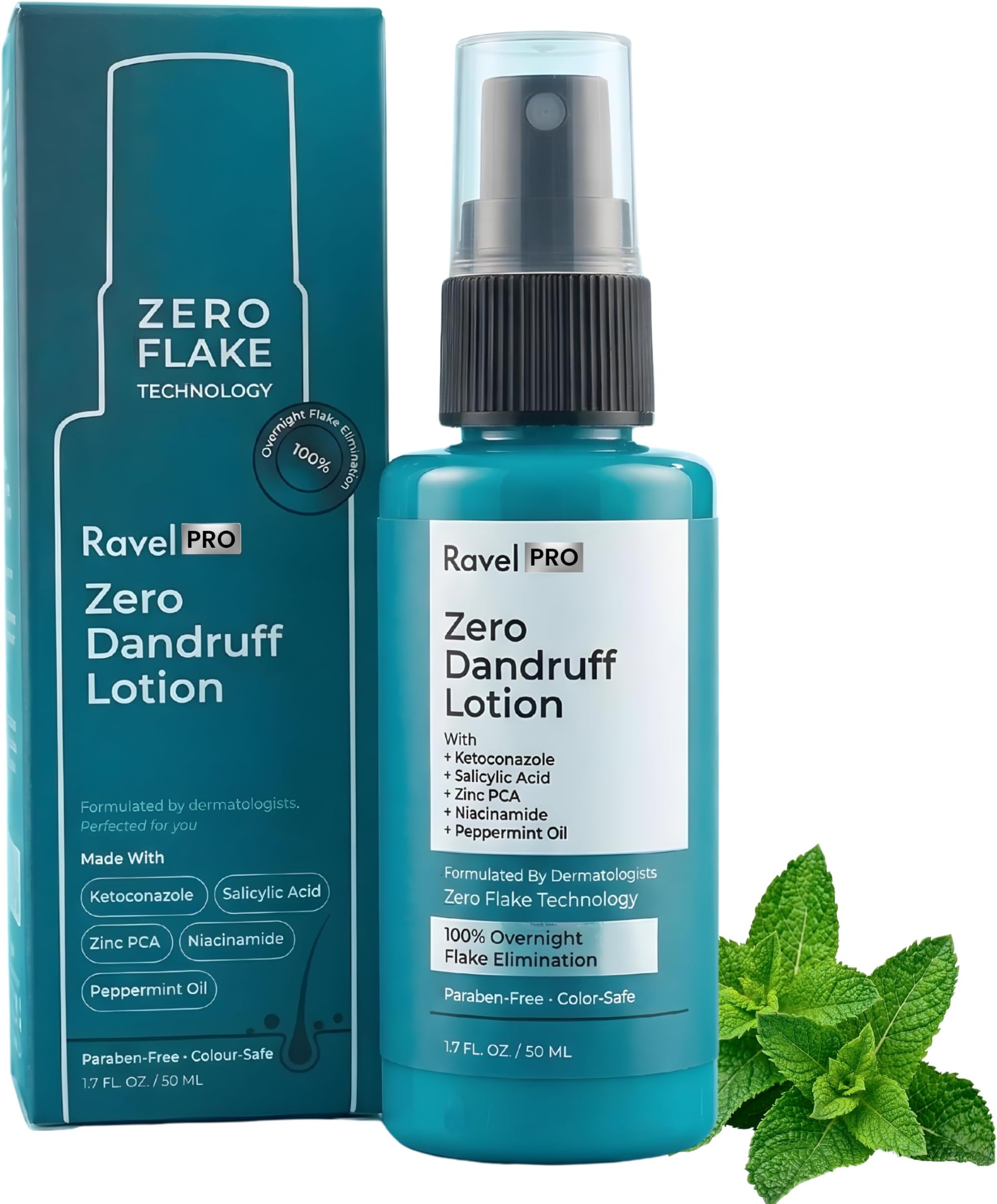 PRO Anti Dandruff Lotion for Scalp | Anti Dandruff Serum for Men | 100% Overnight Flake Elimination | Paraben-Free, Color-Safe | Anti Dandruff Serum for Women | 50 ml