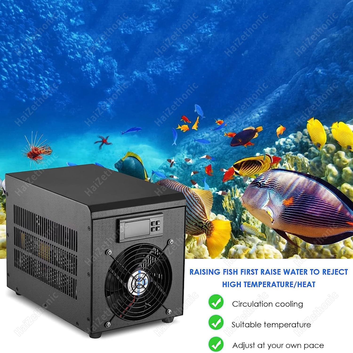 Acuario Enfriador Agua Comercial 60l/160l/300l,Quiet Water Cooler,Enfriador De Acuario,Inteligente,para Acuario,con Bomba Y Manguera 300L