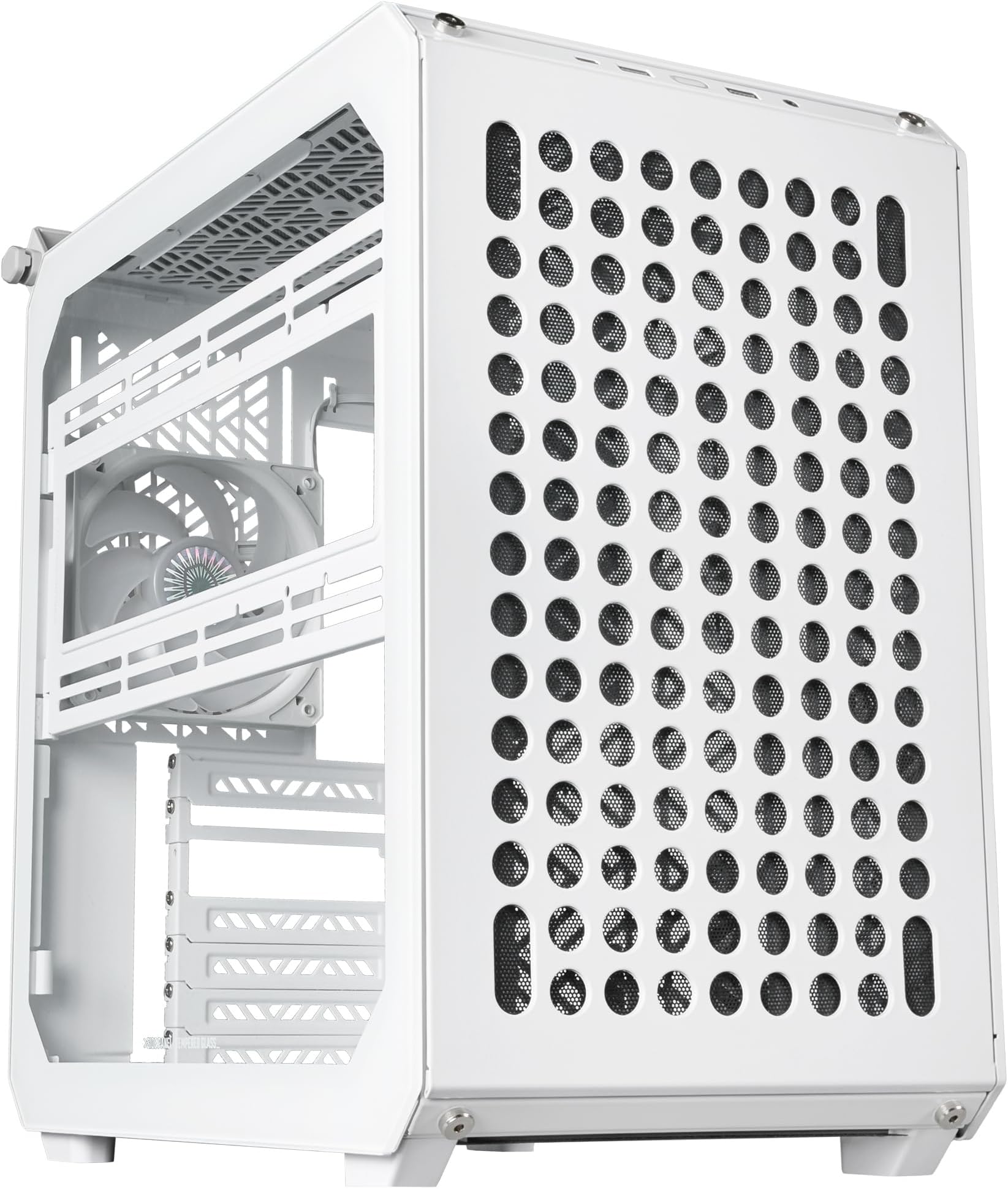 Cooler Master Qube 500 Flatpack - Mid-Tower ATX PC Case, Fully Modular, 1 x 120 mm Pre-installed SF White Rear Fan, Vertical GPU Mount, Supports EATX Motherboards & Dual 280mm Radiators - White