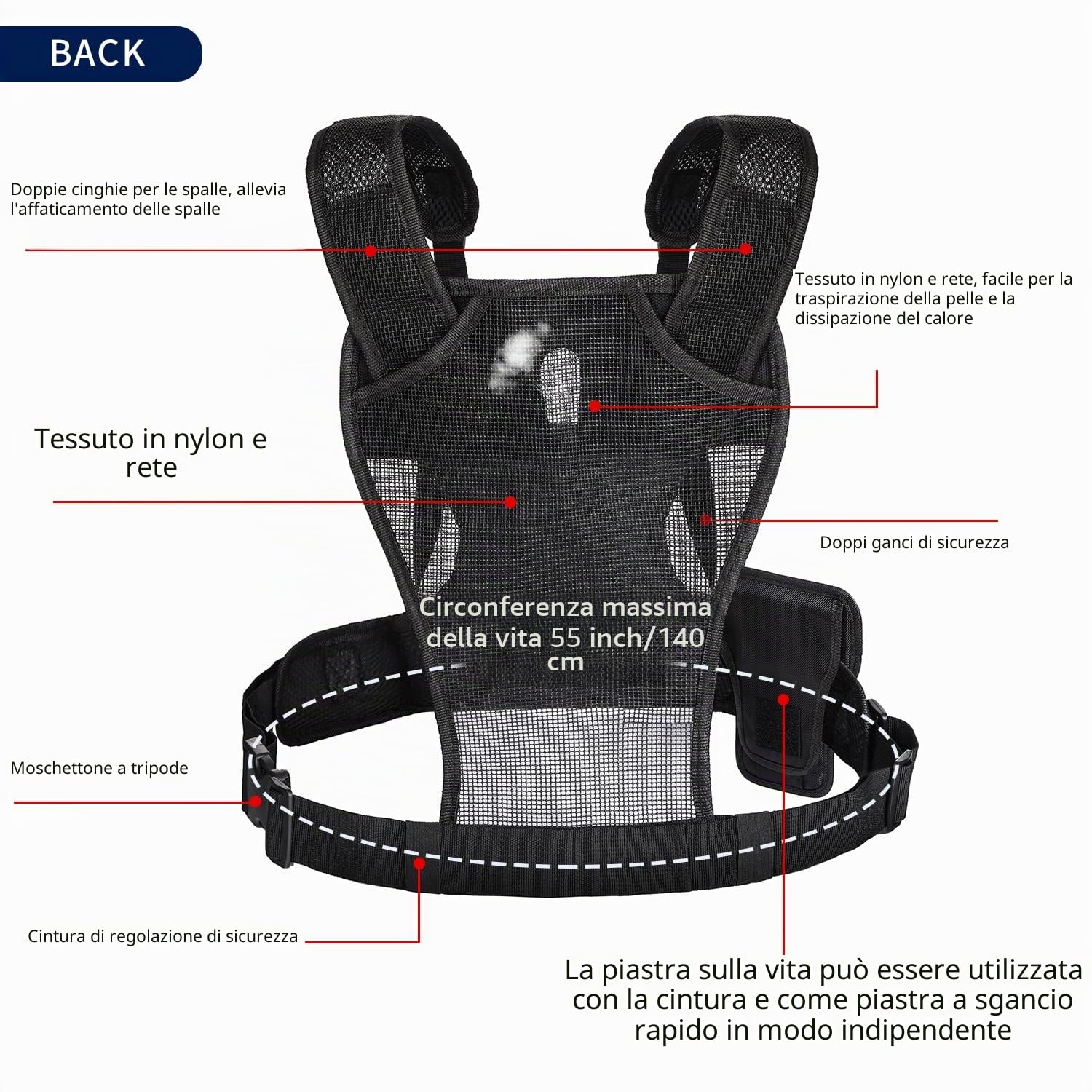 Sevenoak Fondina Cinghia Doppia Fotocamera per Canon Nikon, Multi Carrying Chest Vest System per Camcorder