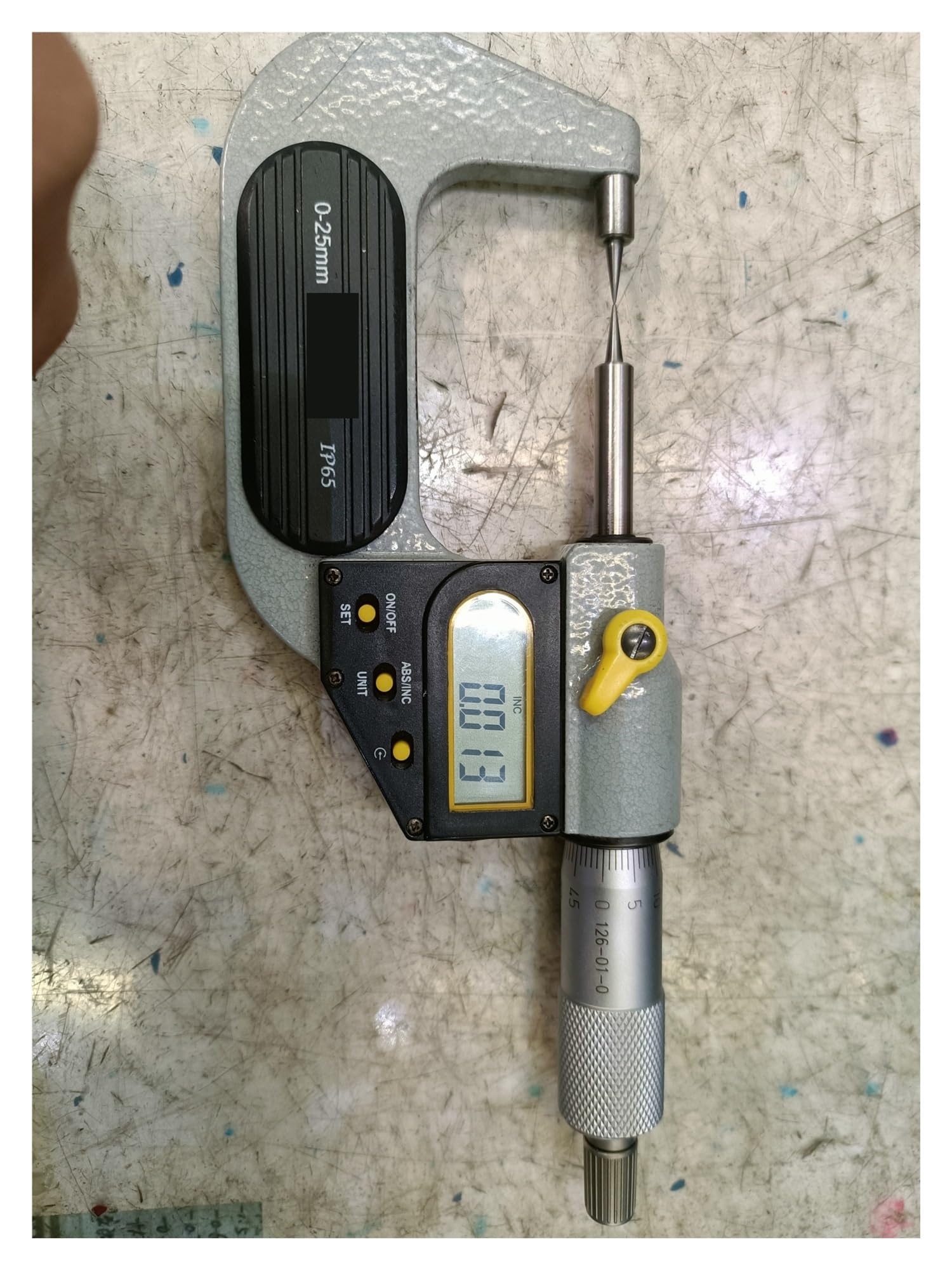 Suwmiarka Cyfrowa, Elektroniczny mikrometr dyskowy IP65 0-25 mm Wodoodporny 0,001 Nieobrotowe wrzeciono 0-1 cala Szybki pomiar 145-01-0