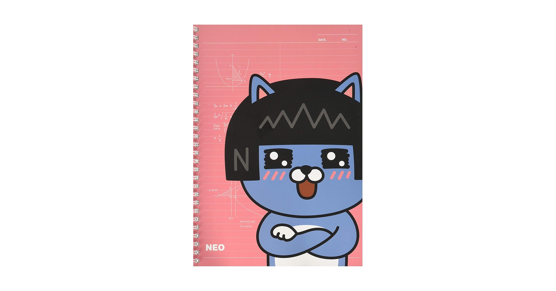 Kakao Friends Neo Blue Cat Spiral Notebook : Amazon.sg