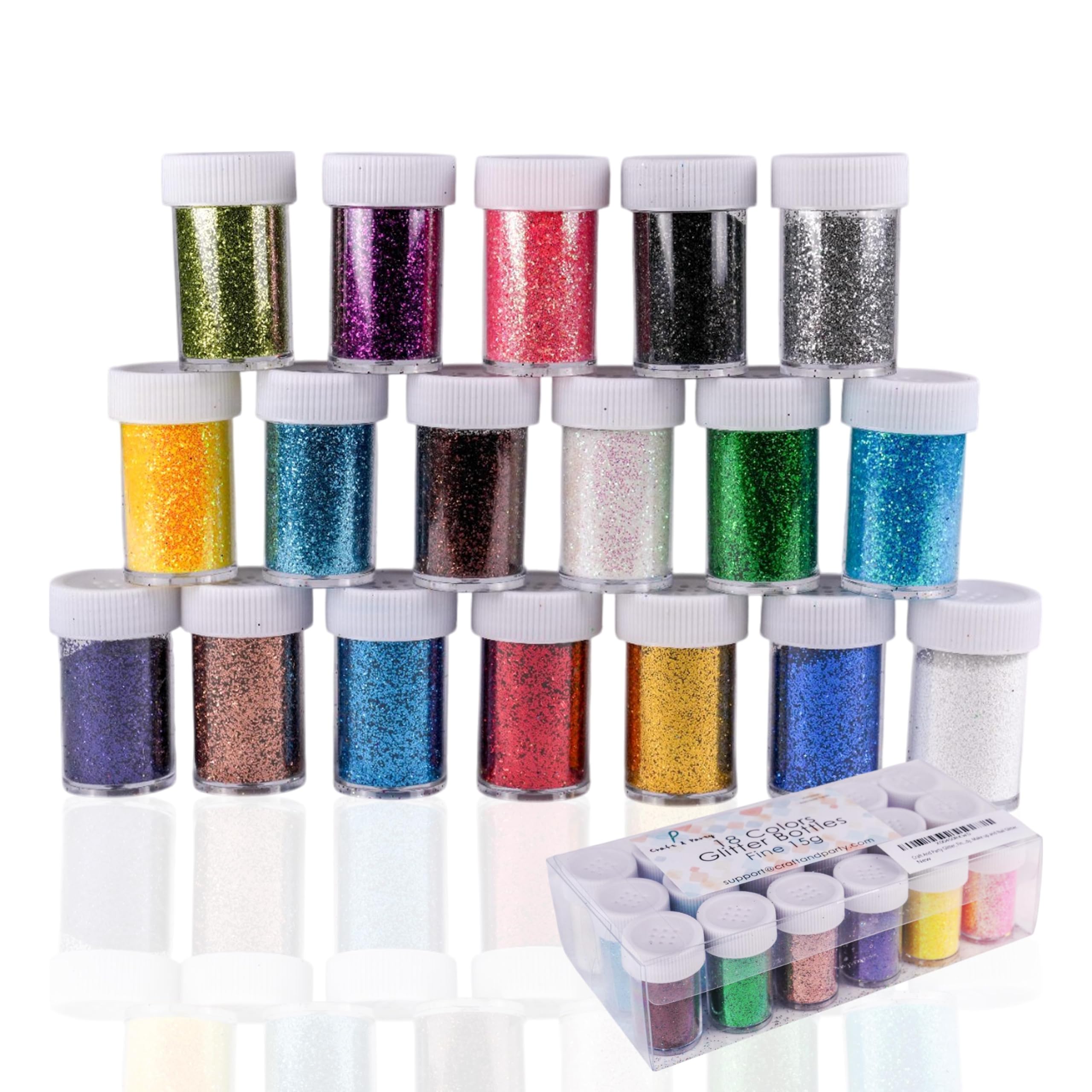 Hello Hobby Multicolor Glitter Shakers, 12-pack, Boys and Girls, Crafts, Child., Ages 6+ **12 shakers per box, 4 boxes per case**