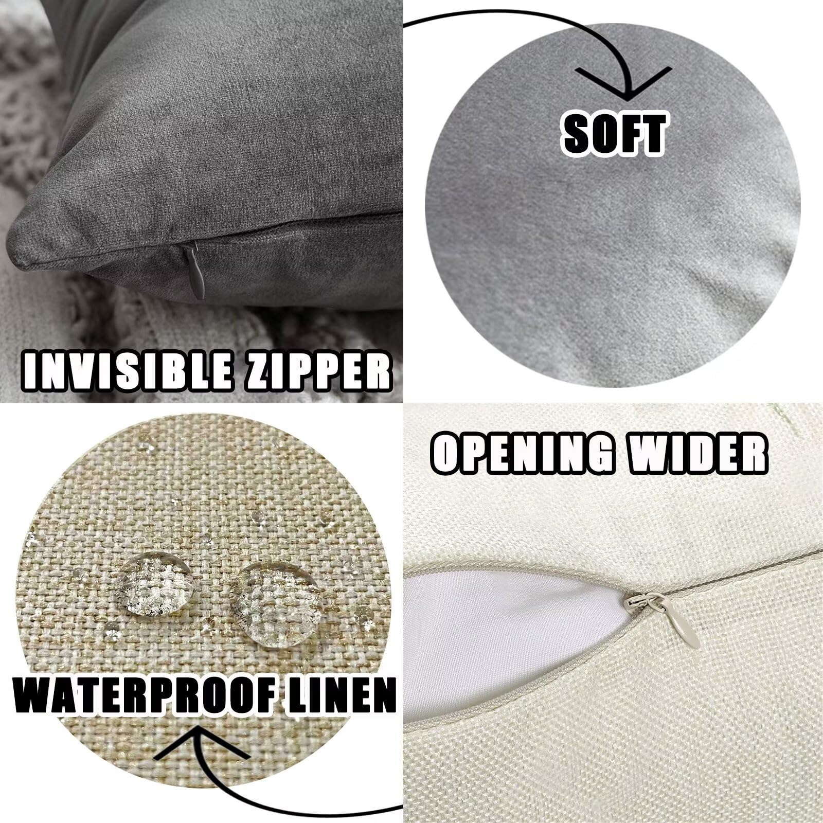 Outdoor Kissen 60x120 cm 2er Set, Grün Kissenbezug 60x120 Outdoor Wetterfest Kissenbezüge Geometrie Samtkissen Kopfkissenbezug für Deko Balkon Patio Garten Kissenhüllen, Geschenke für Frauen T-3366