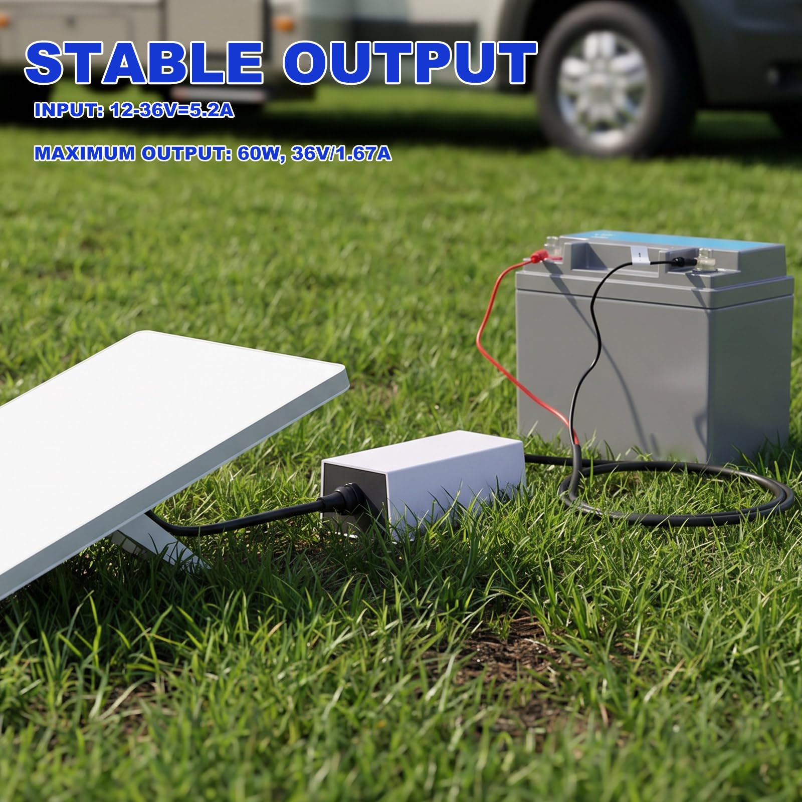 Adaptador Batería para Starlink Mini, Entrada 12V-36V hacia Salida 36V/1,67A Fuente Alimentación Portátil 12V Convertidor Elevador DC Accesorios Adecuado para Autocaravana Barco Campamento